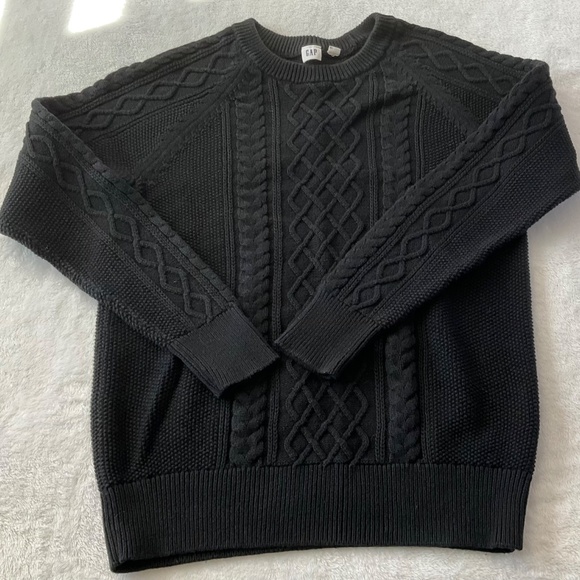 GAP WOMEN'S BLACK LONG SLEEVE SWEATER~SIZE MEDIUM! - Picture 4 of 7